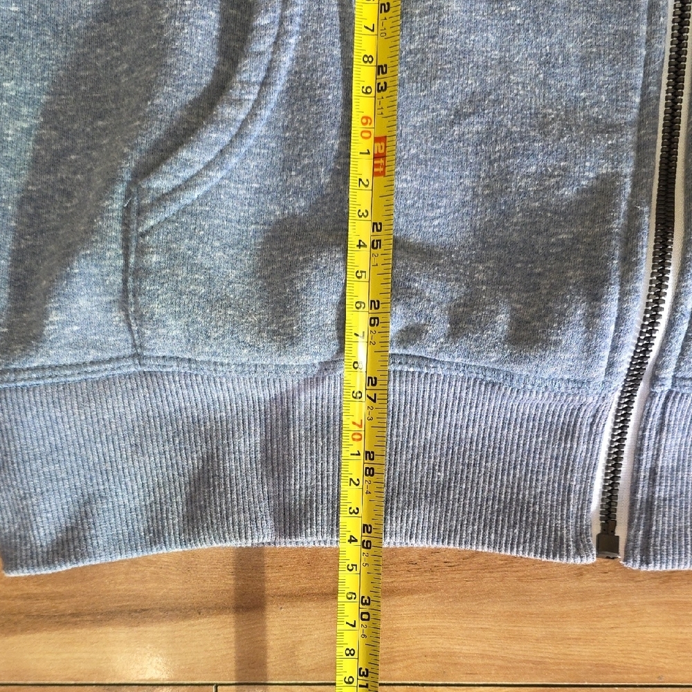 O'Neill Size Large Zip-Up Fleece Sweatshirt Hoodie Heathered Gray Surf - Picture 9 of 14